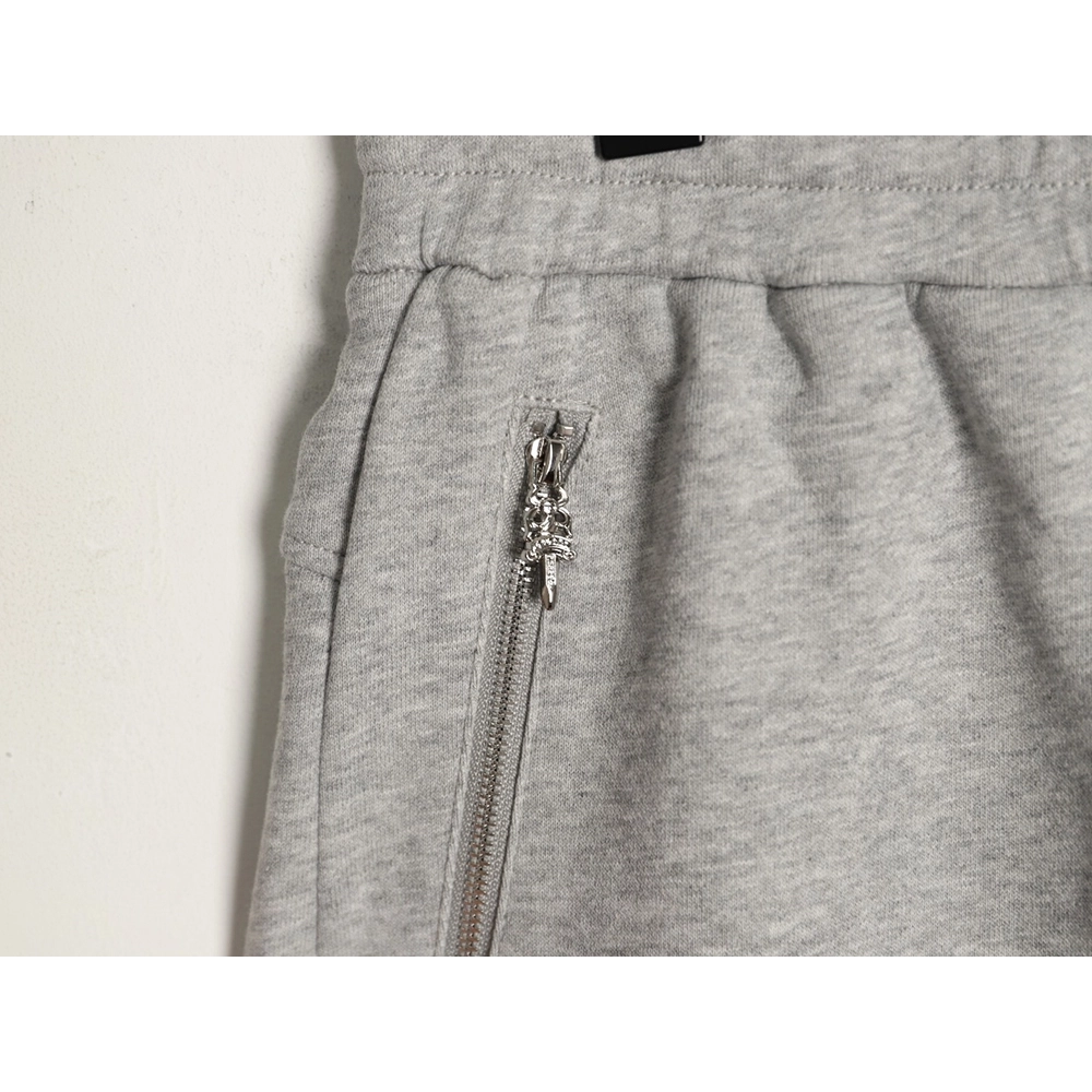 Chrome Hearts Leather-Appliqu¨¦ Cross-Embroidered Shorts,Chrome Hearts