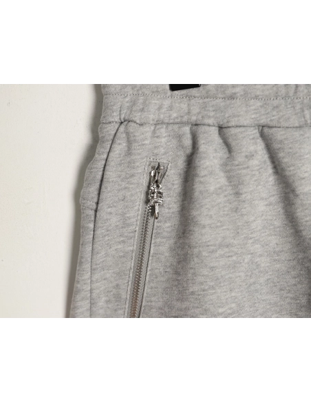 Chrome Hearts Leather-Appliqu¨¦ Cross-Embroidered Shorts,Chrome Hearts