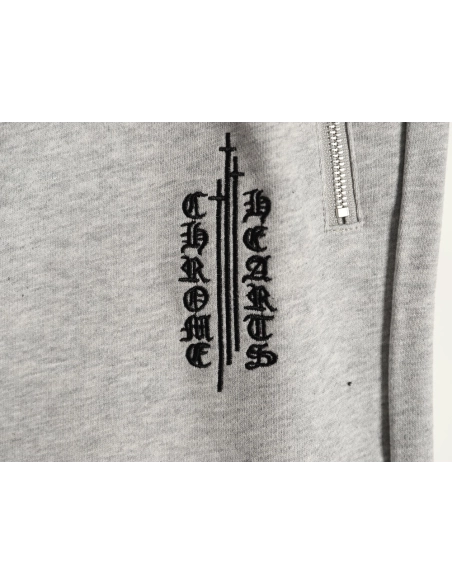 Chrome Hearts Leather-Appliqu¨¦ Cross-Embroidered Shorts,Chrome Hearts