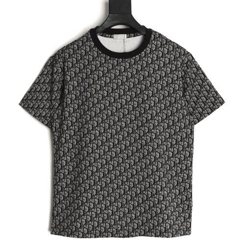Dior All-Over Oblique Jacquard Short-Sleeve T-Shirt TSK2,Dior
