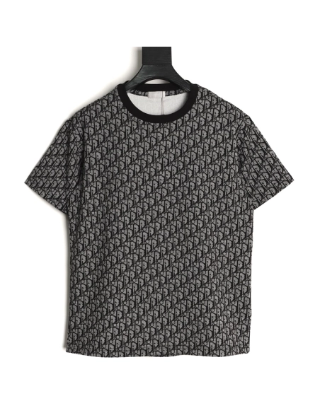 Dior All-Over Oblique Jacquard Short-Sleeve T-Shirt TSK2,Dior