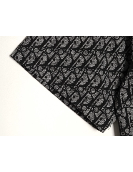 Dior All-Over Oblique Jacquard Short-Sleeve T-Shirt TSK2,Dior