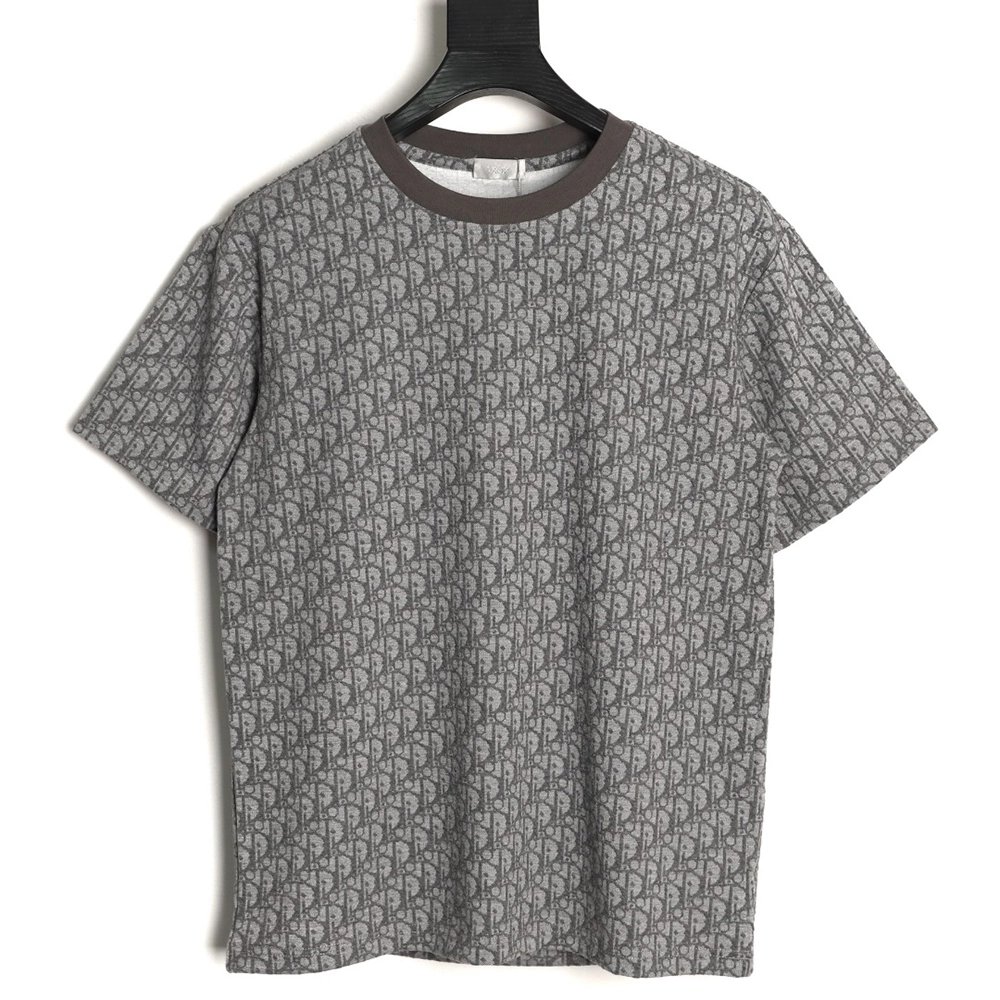 Dior All-Over Oblique Jacquard Short-Sleeve T-Shirt TSK1,Dior
