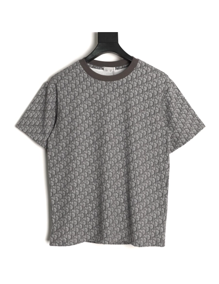 Dior All-Over Oblique Jacquard Short-Sleeve T-Shirt TSK1,Dior