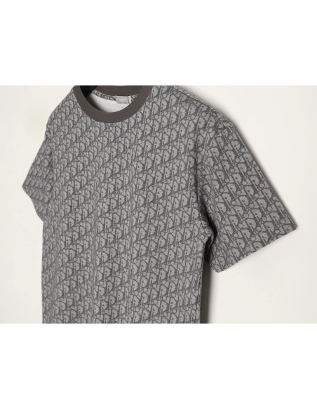 Dior All-Over Oblique Jacquard Short-Sleeve T-Shirt TSK1,Dior