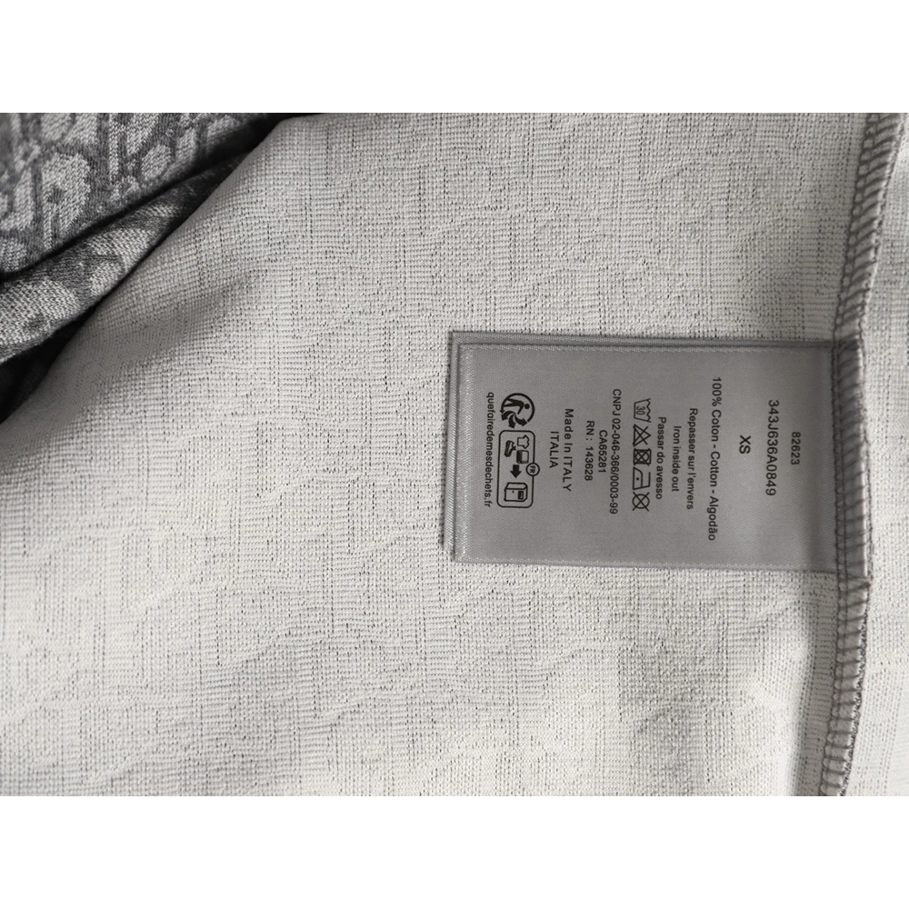 Dior All-Over Oblique Jacquard Short-Sleeve T-Shirt TSK1,Dior