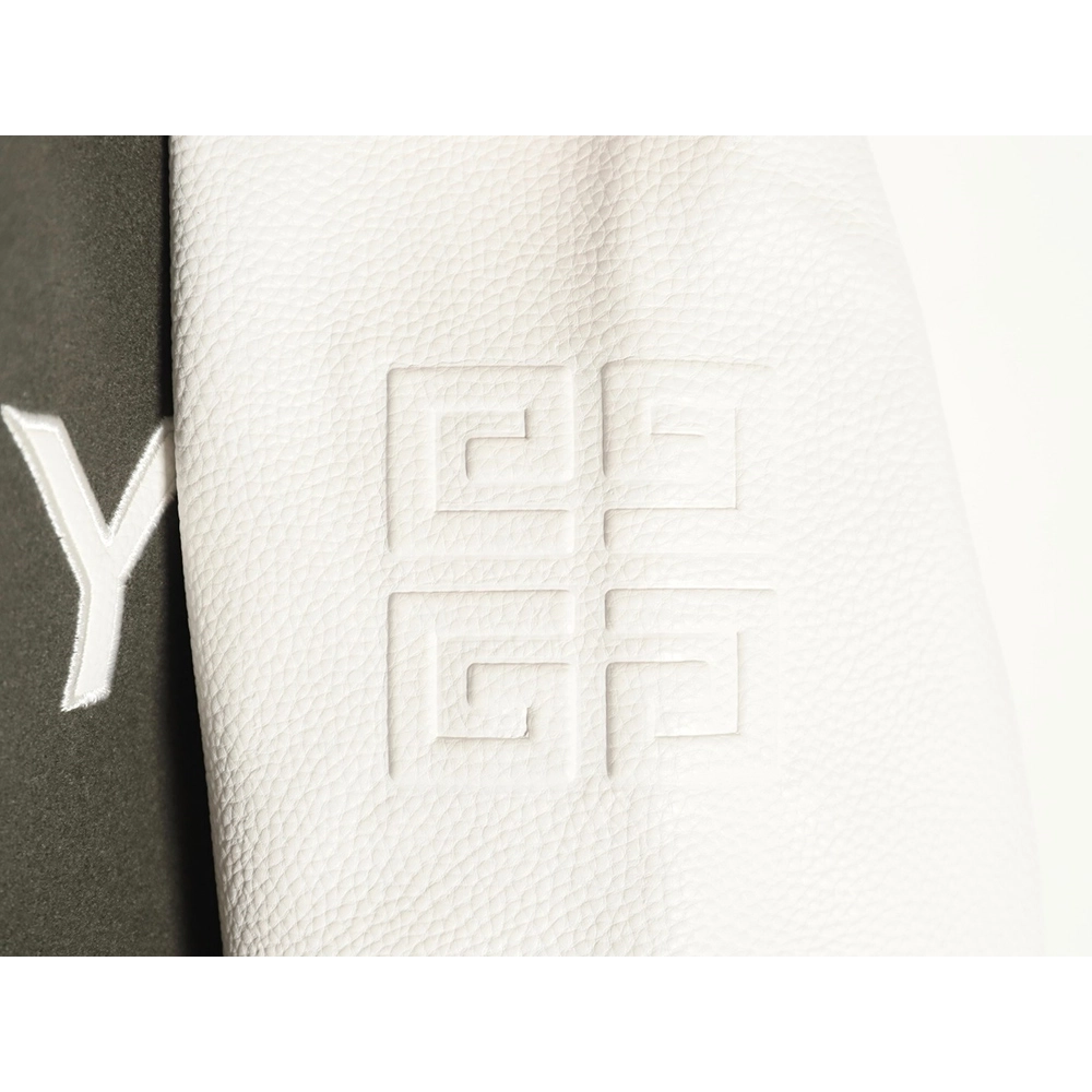 Givenchy Embroidered Letter Leather Sleeve Patchwork Wool Baseball Jacket,Givenchy