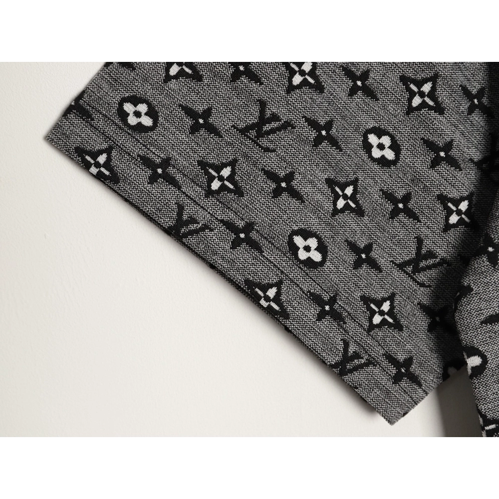 Louis Vuitton All-Over Monogram Jacquard Short-Sleeve T-Shirt TSK2,Louis Vuitton