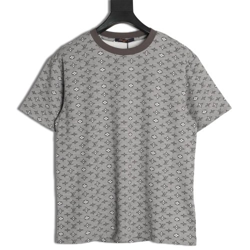 Louis Vuitton All-Over Monogram Jacquard Short-Sleeve T-Shirt TSK1,Louis Vuitton