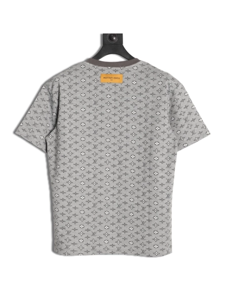Louis Vuitton All-Over Monogram Jacquard Short-Sleeve T-Shirt TSK1,Louis Vuitton