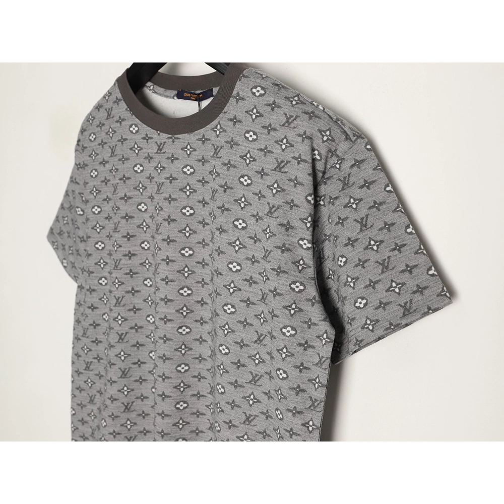 Louis Vuitton All-Over Monogram Jacquard Short-Sleeve T-Shirt TSK1,Louis Vuitton