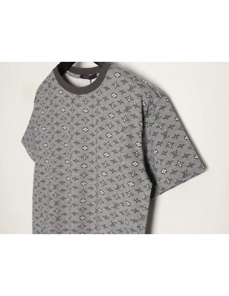 Louis Vuitton All-Over Monogram Jacquard Short-Sleeve T-Shirt TSK1,Louis Vuitton