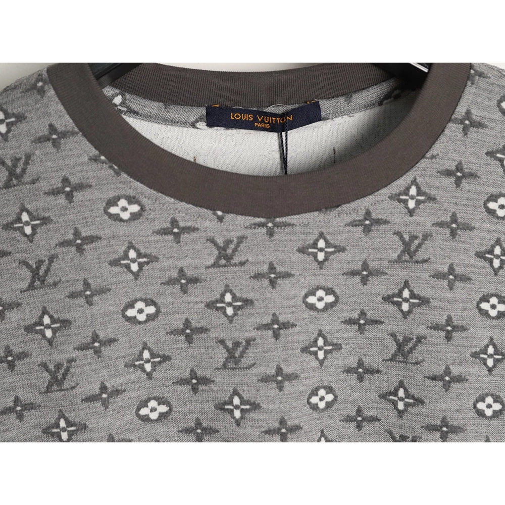 Louis Vuitton All-Over Monogram Jacquard Short-Sleeve T-Shirt TSK1,Louis Vuitton