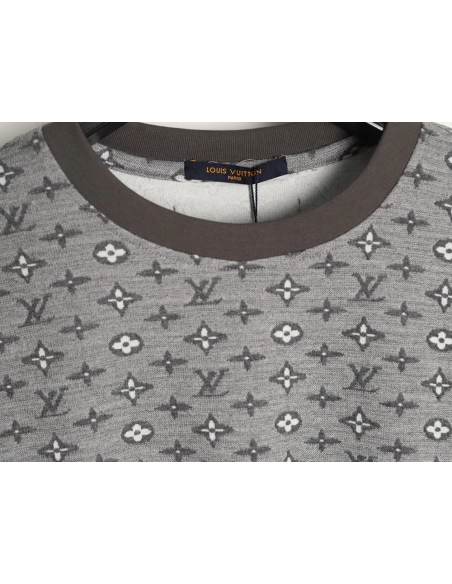 Louis Vuitton All-Over Monogram Jacquard Short-Sleeve T-Shirt TSK1,Louis Vuitton