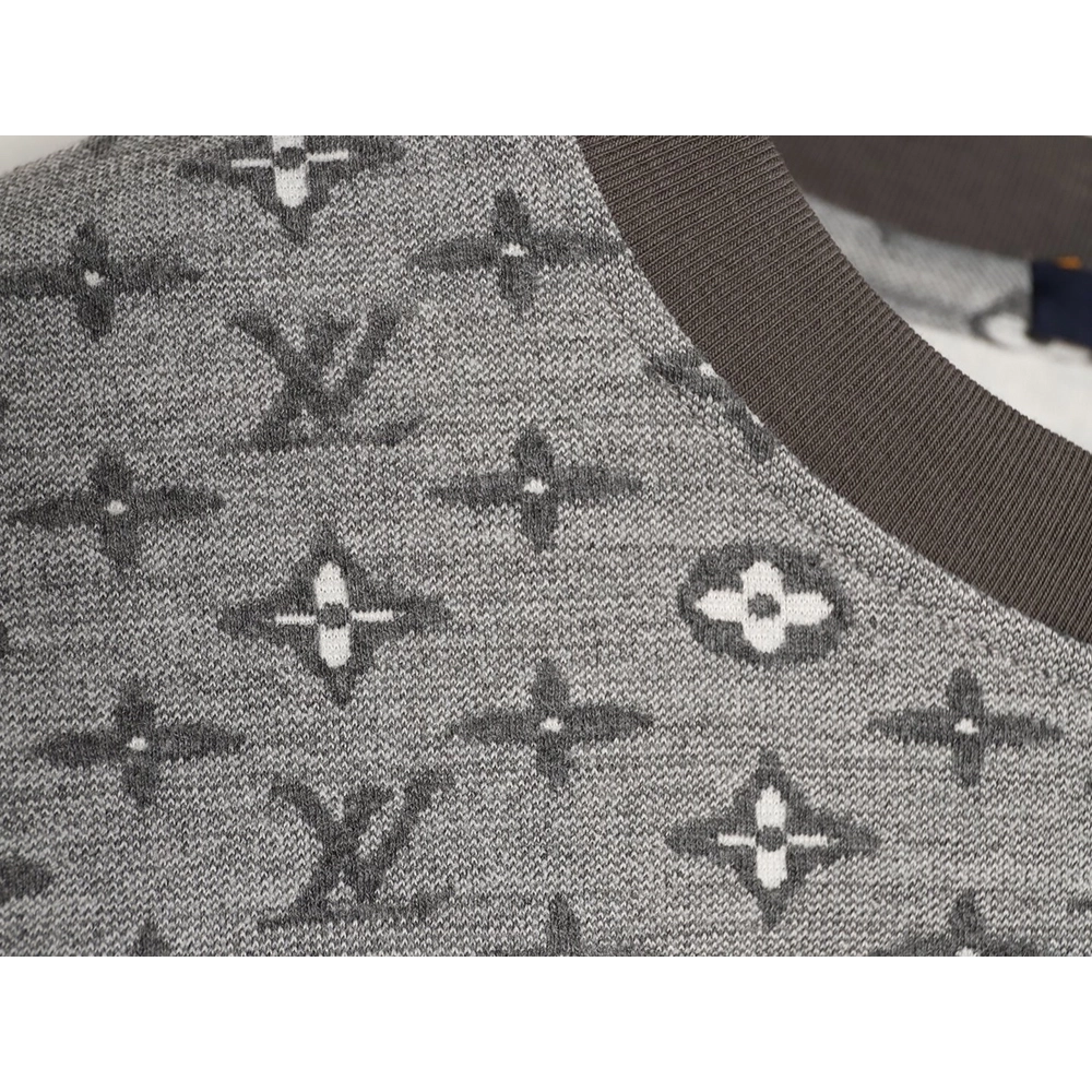 Louis Vuitton All-Over Monogram Jacquard Short-Sleeve T-Shirt TSK1,Louis Vuitton