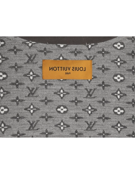 Louis Vuitton All-Over Monogram Jacquard Short-Sleeve T-Shirt TSK1,Louis Vuitton