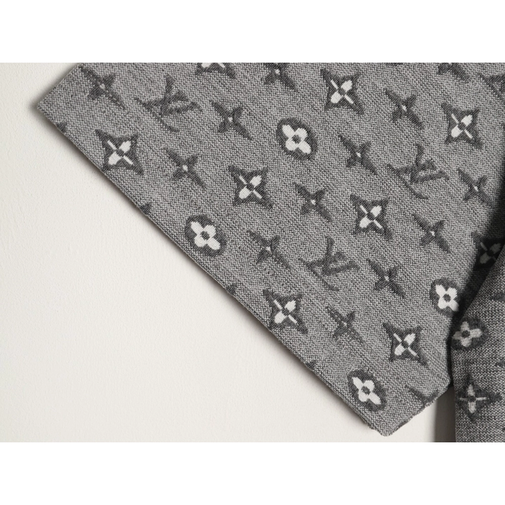 Louis Vuitton All-Over Monogram Jacquard Short-Sleeve T-Shirt TSK1,Louis Vuitton