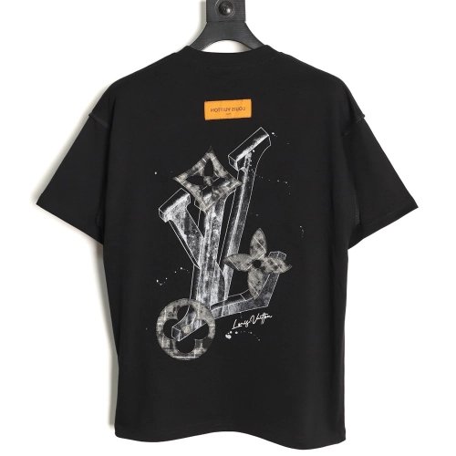 Louis Vuitton Sketch Clover Logo Print Short-Sleeve T-Shirt TSK1,Louis Vuitton