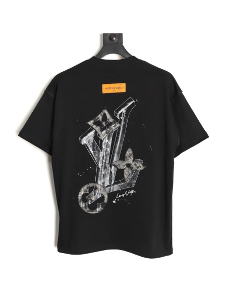 Louis Vuitton Sketch Clover Logo Print Short-Sleeve T-Shirt TSK1,Louis Vuitton