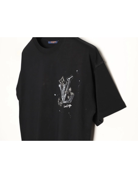 Louis Vuitton Sketch Clover Logo Print Short-Sleeve T-Shirt TSK1,Louis Vuitton
