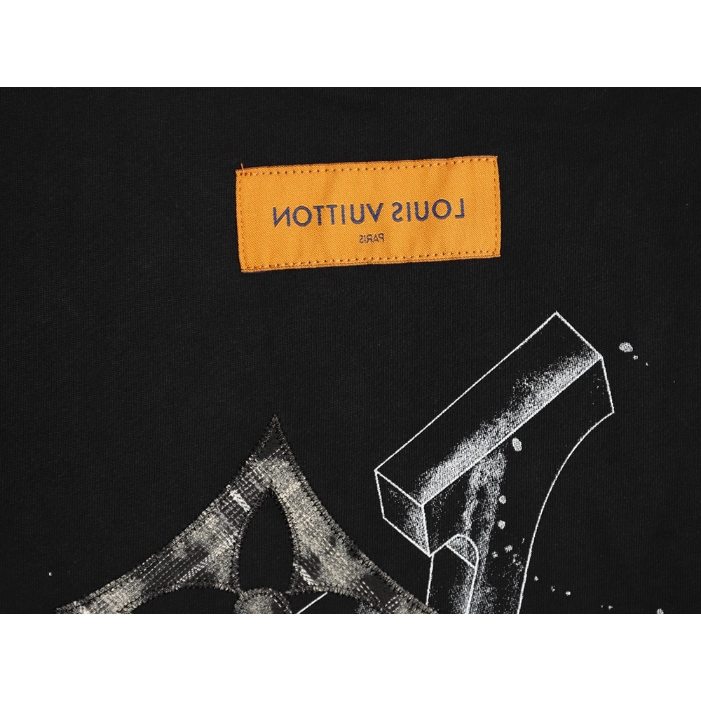 Louis Vuitton Sketch Clover Logo Print Short-Sleeve T-Shirt TSK1,Louis Vuitton