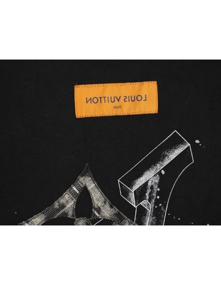 Louis Vuitton Sketch Clover Logo Print Short-Sleeve T-Shirt TSK1,Louis Vuitton