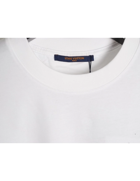 Louis Vuitton Sketch Clover Logo Print Short-Sleeve T-Shirt,Louis Vuitton