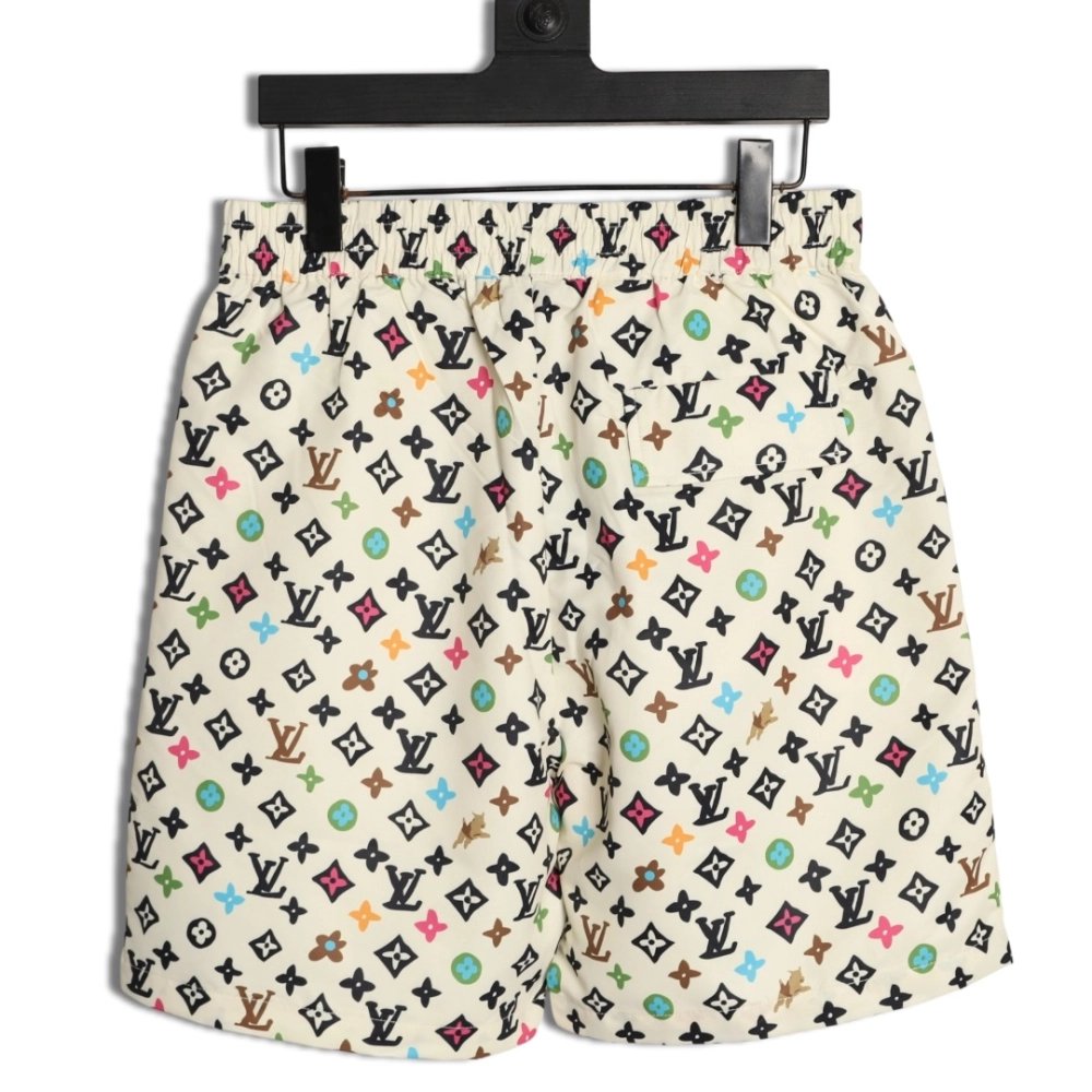 Louis Vuitton Collaboration Printed Mulberry Silk Shorts,Louis Vuitton