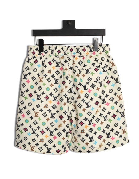 Louis Vuitton Collaboration Printed Mulberry Silk Shorts,Louis Vuitton