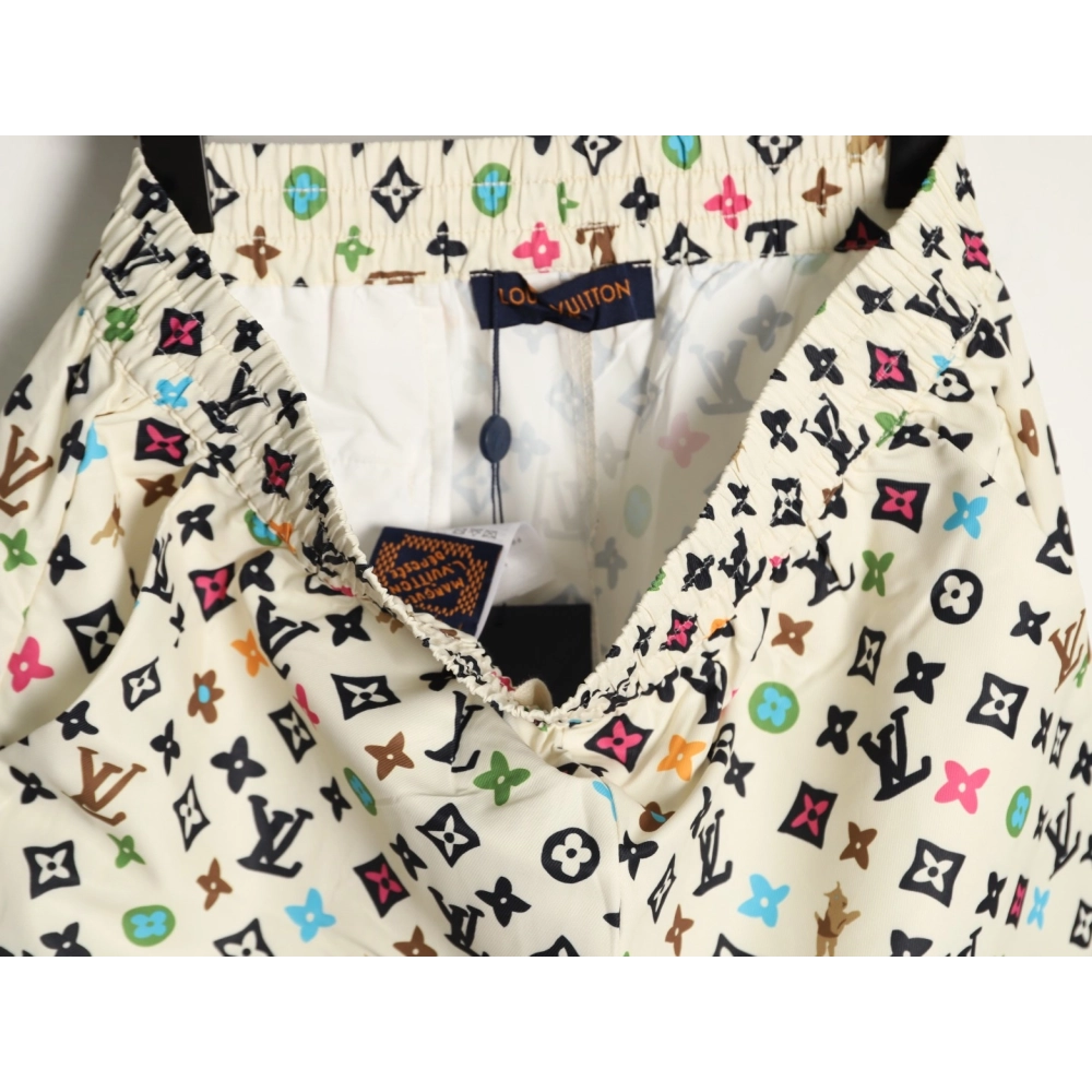 Louis Vuitton Collaboration Printed Mulberry Silk Shorts,Louis Vuitton