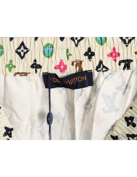 Louis Vuitton Collaboration Printed Mulberry Silk Shorts,Louis Vuitton
