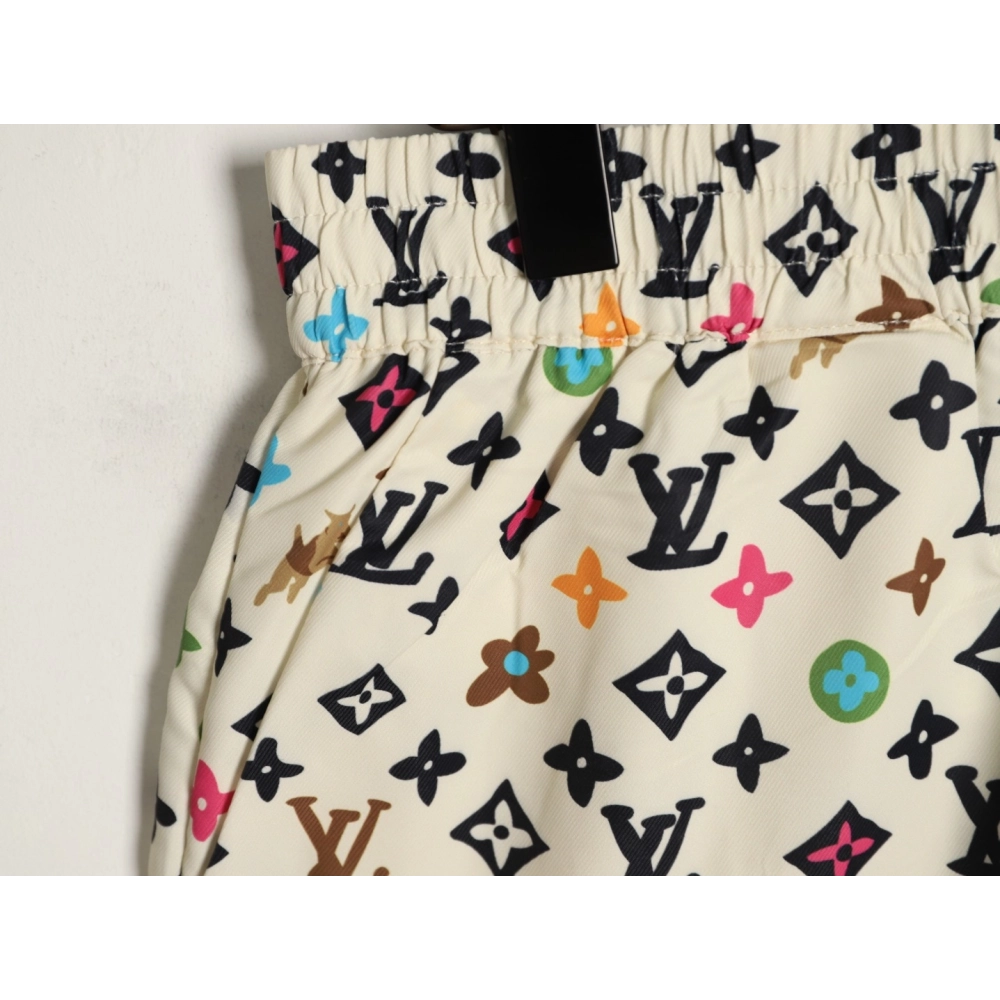 Louis Vuitton Collaboration Printed Mulberry Silk Shorts,Louis Vuitton