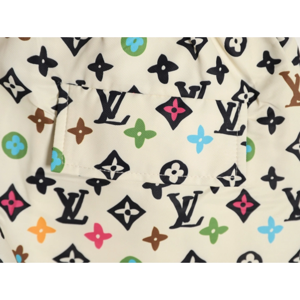 Louis Vuitton Collaboration Printed Mulberry Silk Shorts,Louis Vuitton