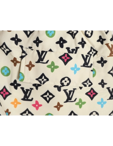 Louis Vuitton Collaboration Printed Mulberry Silk Shorts,Louis Vuitton