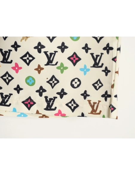 Louis Vuitton Collaboration Printed Mulberry Silk Shorts,Louis Vuitton