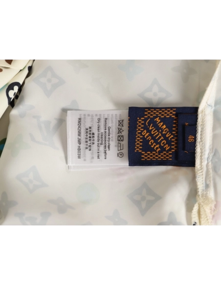 Louis Vuitton Collaboration Printed Mulberry Silk Short-Sleeve Shirt,Louis Vuitton