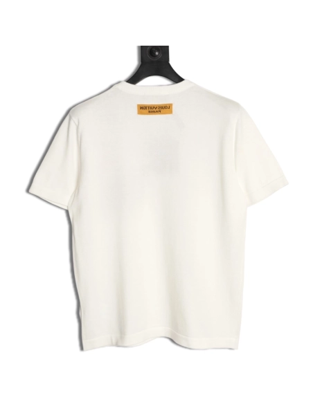 Louis Vuitton Airplane Jacquard Crewneck Short-Sleeve Knit T-Shirt,Louis Vuitton