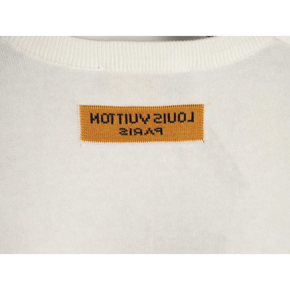 Louis Vuitton Airplane Jacquard Crewneck Short-Sleeve Knit T-Shirt,Louis Vuitton