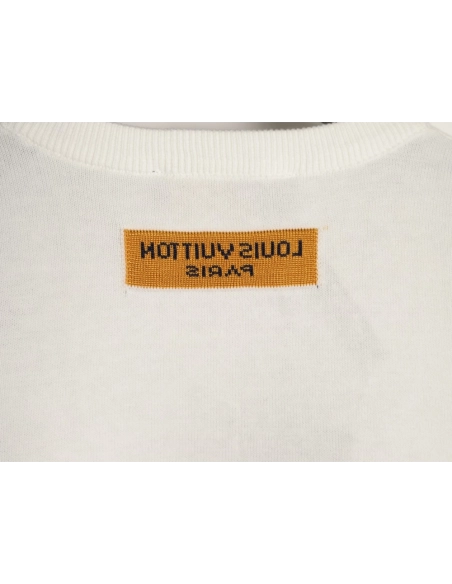 Louis Vuitton Airplane Jacquard Crewneck Short-Sleeve Knit T-Shirt,Louis Vuitton