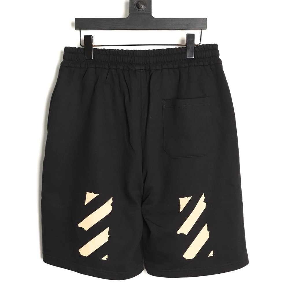 OFF-WHITE Tape-Print "OFF" Letter Shorts,Off White