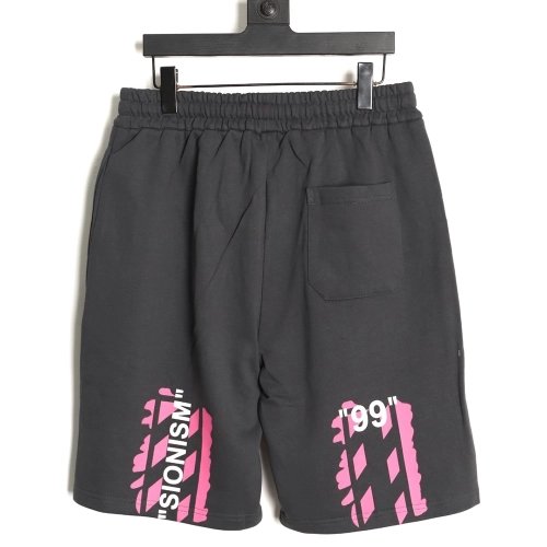 OFF WHITE round OFF letter print shorts,Off White