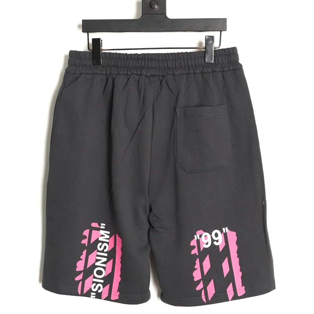OFF WHITE round OFF letter print shorts,Off White