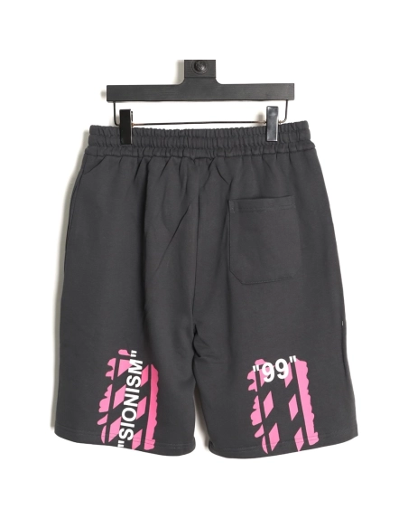 OFF WHITE round OFF letter print shorts,Off White