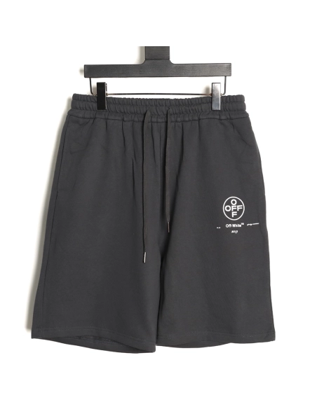 OFF WHITE round OFF letter print shorts,Off White