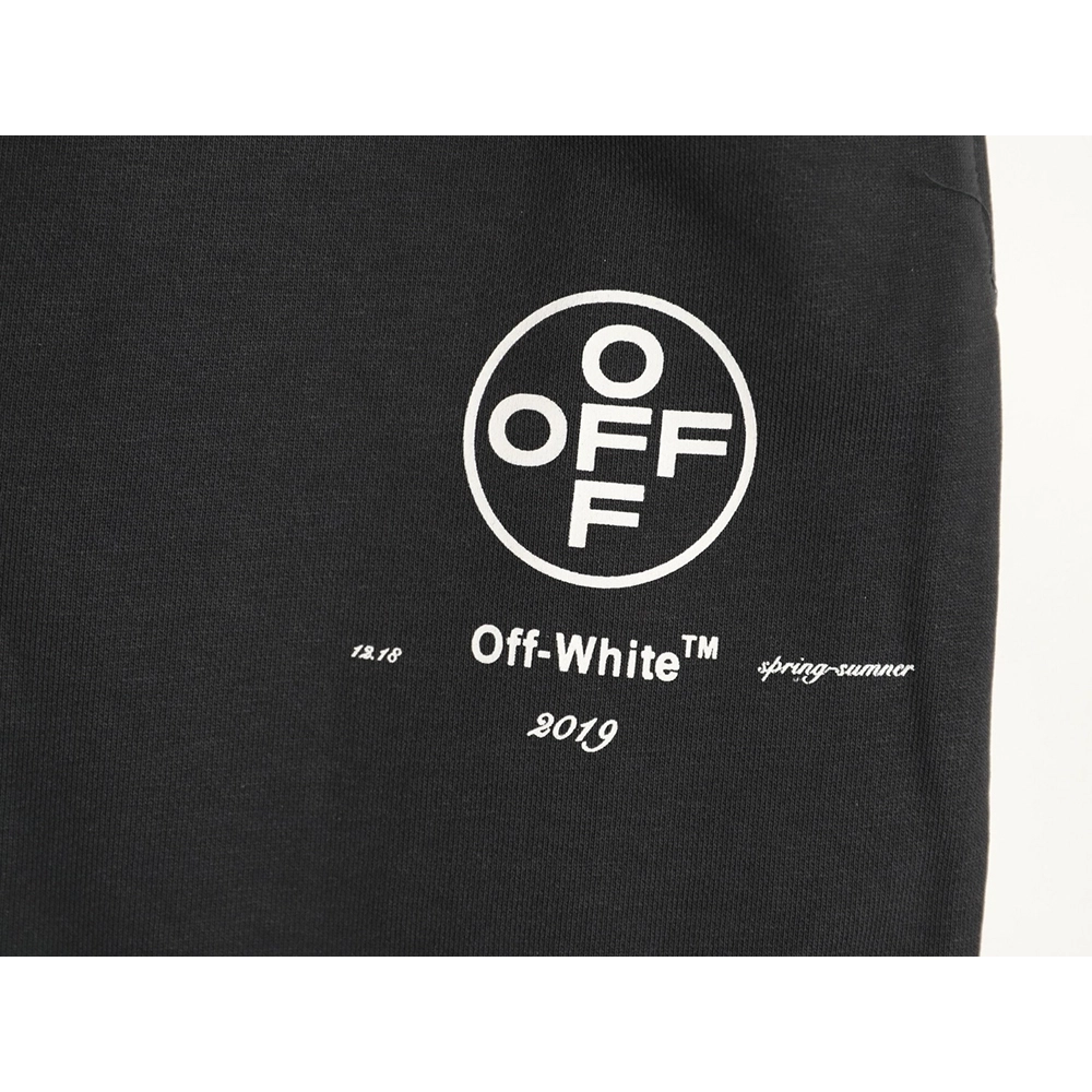 OFF WHITE round OFF letter print shorts,Off White
