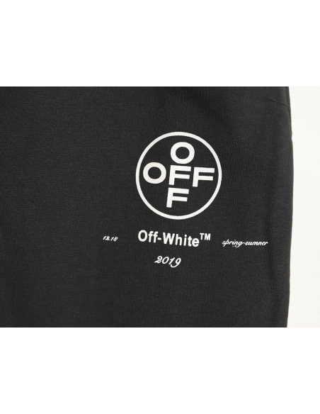 OFF WHITE round OFF letter print shorts,Off White