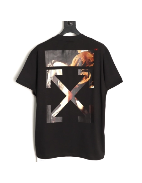 OFF WHITE Horse Print Short-Sleeve T-Shirt TSK1,Off White