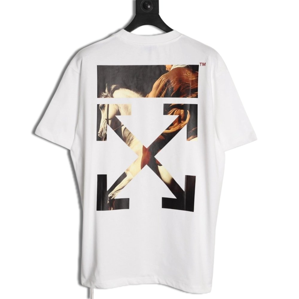 OFF WHITE Horse Print Short-Sleeve T-Shirt,Off White