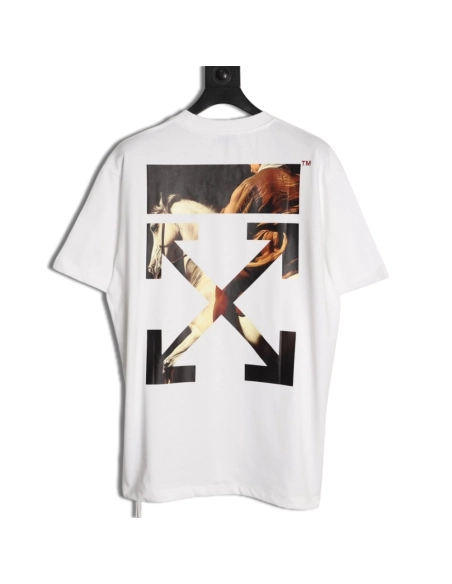 OFF WHITE Horse Print Short-Sleeve T-Shirt,Off White