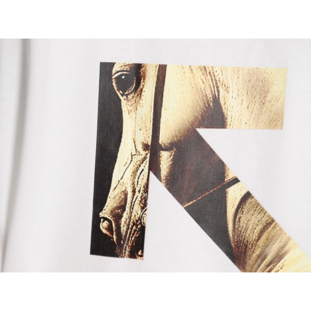 OFF WHITE Horse Print Short-Sleeve T-Shirt,Off White